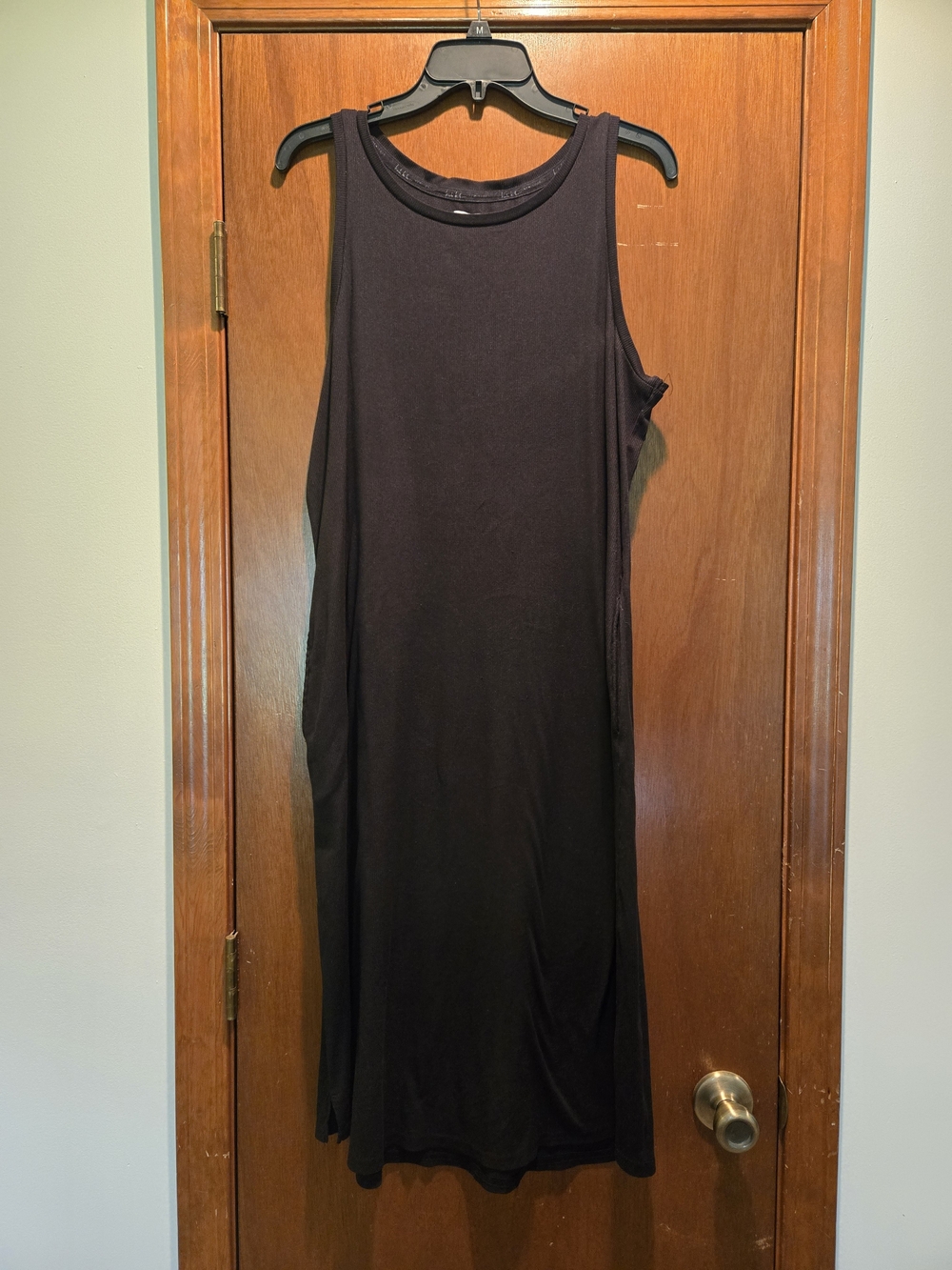 Nicole Miller NY Black Ribbed Sleeveless Dress XL